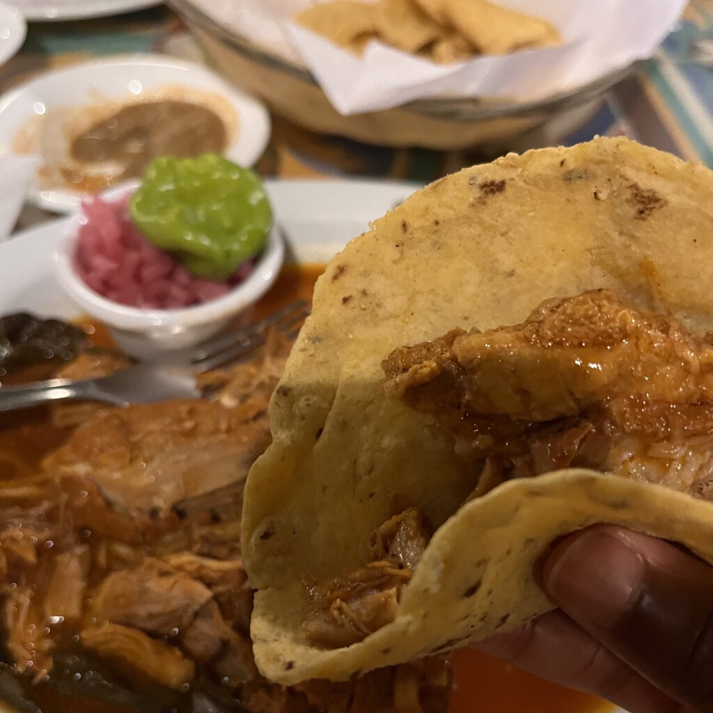 Cochinita Pibil at La Chaya Maya Casona